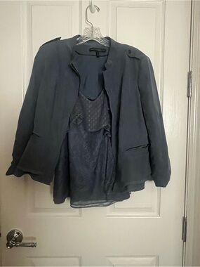 White House Back Market Periwinkle Blue Camisole Top and Jacket